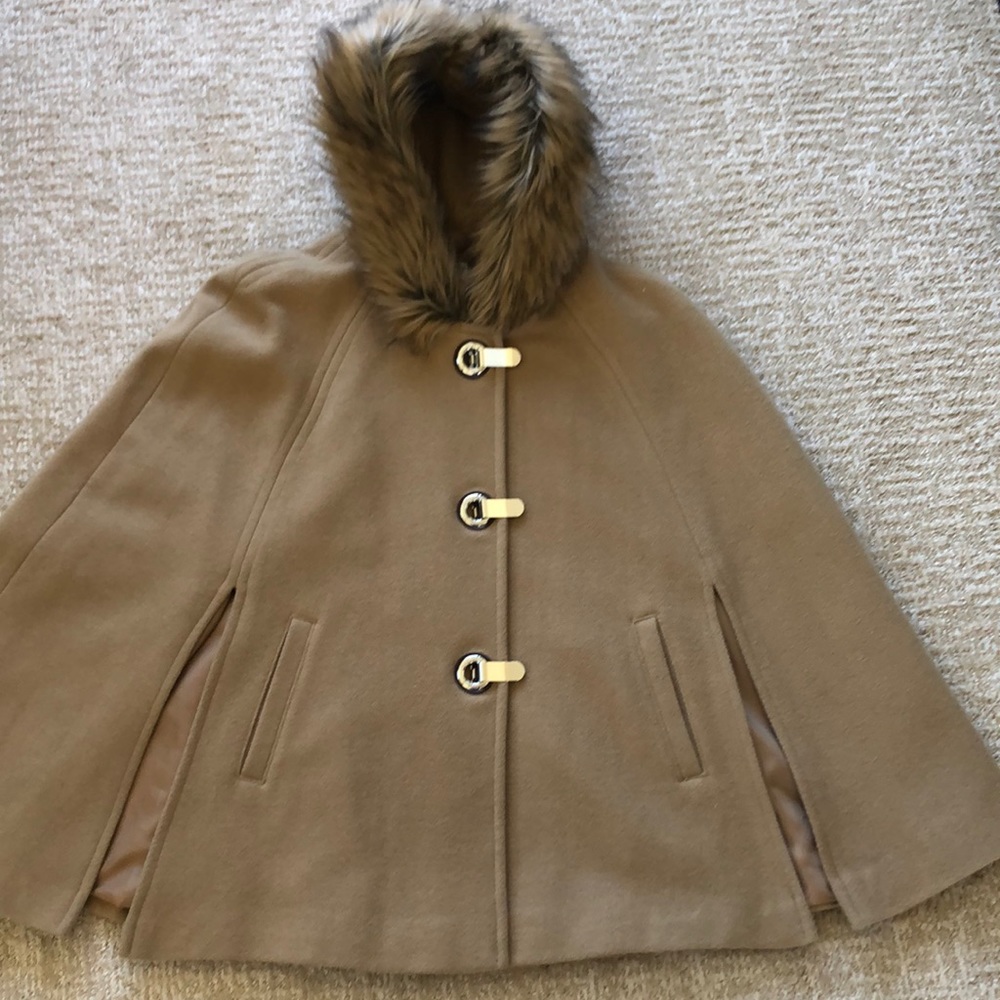 Michael Kors hooded poncho/cape jacket